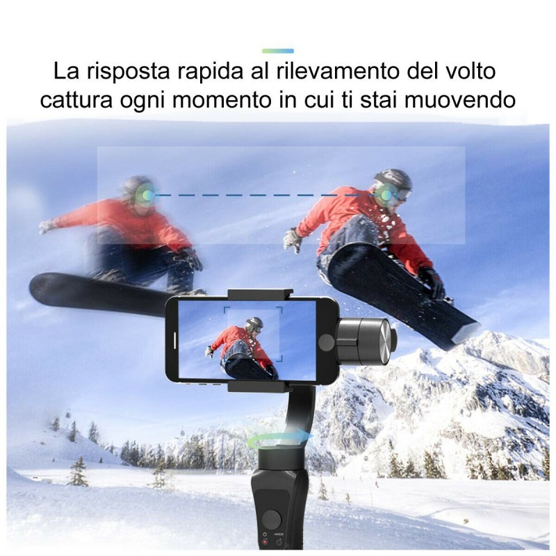 DOBO Stabilizzatore smartphone immagini foto video movimenti impugn...