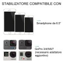 Stabilizzatore smartphone immagini foto video movimenti impugnatura ergonomica