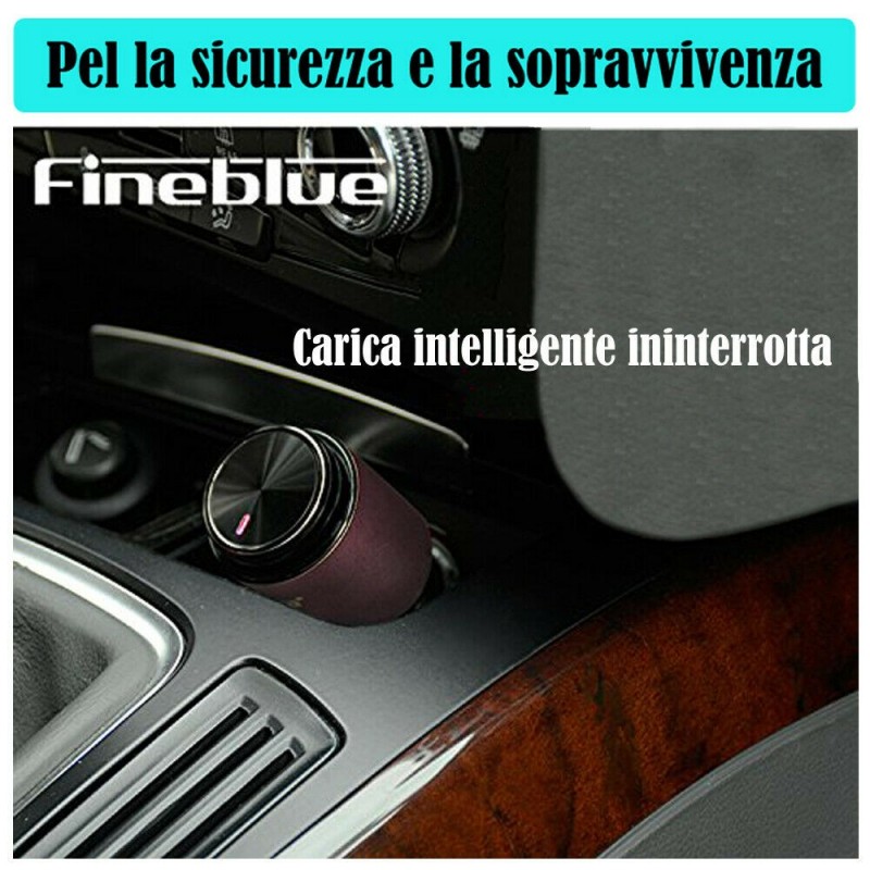 Fineblue Auricolare bluetooth vivavoce Fineblue auto caricabatterie...