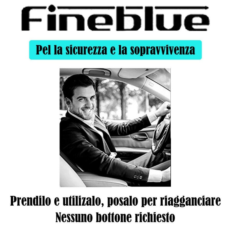 Fineblue Auricolare bluetooth vivavoce Fineblue auto caricabatterie...