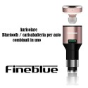 Auricolare bluetooth vivavoce Fineblue auto caricabatterie F-458 orecchio guida sicurezza stradale