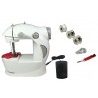 Mini macchina per cucire 4 in 1 portatile viaggio cucitrice pedale rocchetti