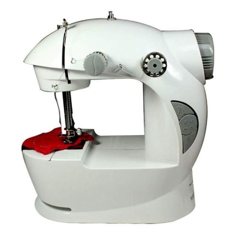 Mini macchina per cucire 4 in 1 portatile viaggio cucitrice pedale rocchetti
