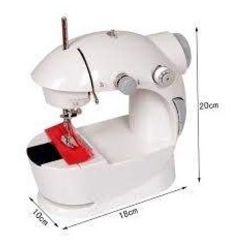 Mini macchina per cucire 4 in 1 portatile viaggio cucitrice pedale rocchetti