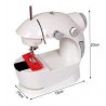 Mini macchina per cucire 4 in 1 portatile viaggio cucitrice pedale rocchetti