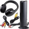 Cuffie Wireless 5in1 Microfono radio FM MH2001 Nero Senza Filo