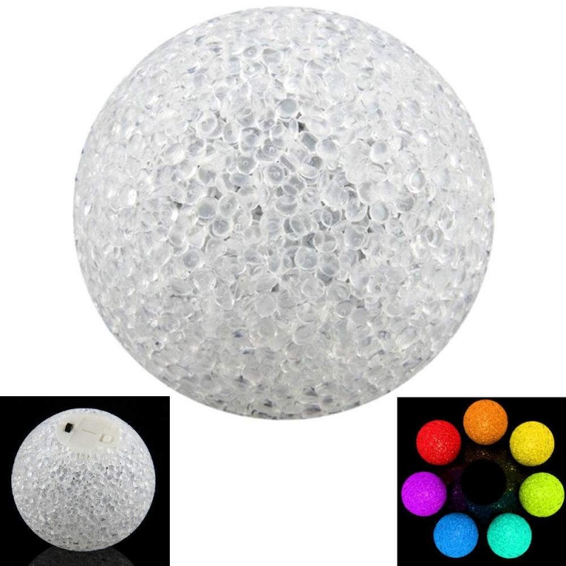 Lampada sfera RGB con 7 colori LED da tavolo palla multicolore notturna crystal