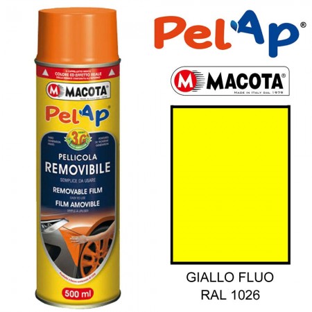 Bomboletta MACOTA spray vari colori PelAp pellicola rimovibile Vernice auto moto