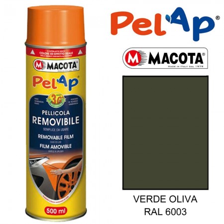Bomboletta MACOTA spray vari colori PelAp pellicola rimovibile Vernice auto moto