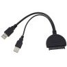 DOBO Adattatore cavo convertitore da 2 porte USB a SATA 2.5 pollici...