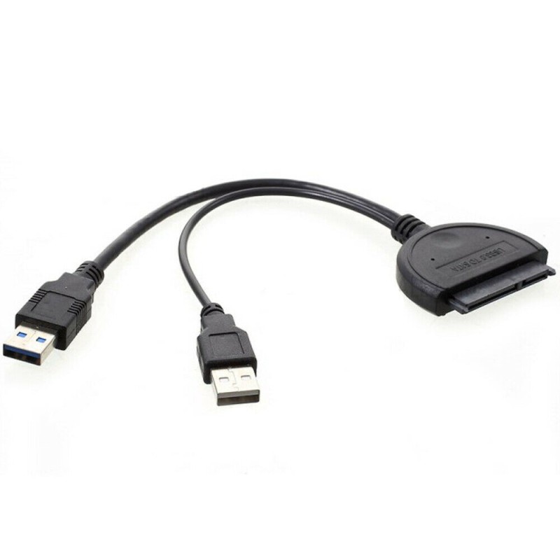 Cavo Adattatore USB 3.0 A SATA 22 Pin Per HDD/SSD Da 2,5 Pollici – Convertitore Con LED, Lunghezza 20 Cm - 3