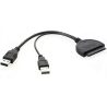 DOBO Adattatore cavo convertitore da 2 porte USB a SATA 2.5 pollici...