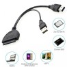 DOBO Adattatore cavo convertitore da 2 porte USB a SATA 2.5 pollici...