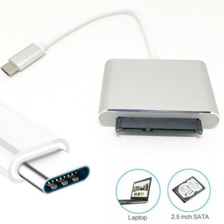 Adattatore cavo convertitore da USB Type C a SATA 2.5 pollici hard disk PC
