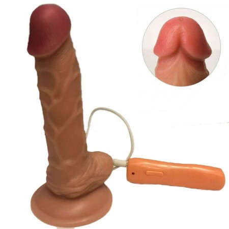Vibratore Realistico sextoys Dildo con ventosa stimolatore vaginale anale 20 cm
