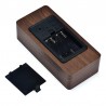 Orologio Sveglia rettangolare colore legno naturale con visualizzazione orario temperatura esterna