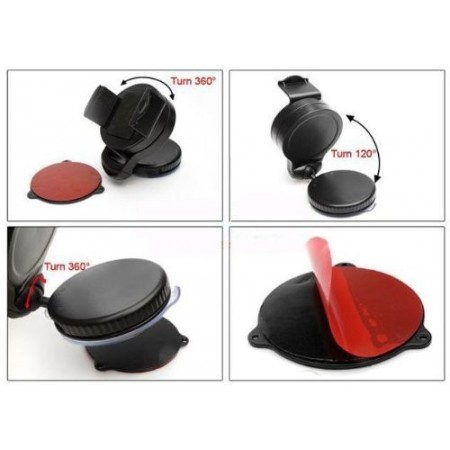 SUPPORTO PER AUTO A VENTOSA ORIENTABILE 360° UNIVERSALE samsung, htc, apple, nokia, sony, lg