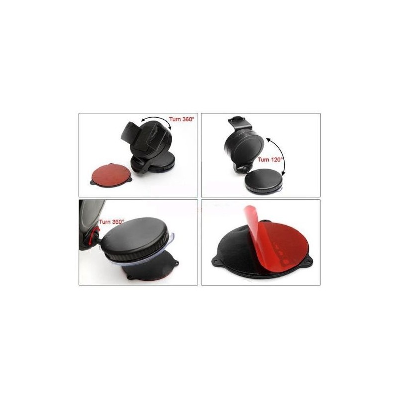 SUPPORTO PER AUTO A VENTOSA ORIENTABILE 360° UNIVERSALE samsung, htc, apple, nokia, sony, lg