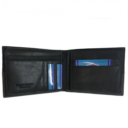 Portafoglio uomo NERO grigio con cuciture a vista carte credito CHARRO banconote antifurto 851288 tessere
