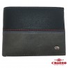 CHARRO Portafoglio uomo NERO grigio con cuciture a vista carte cred...