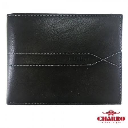 Portafoglio uomo NERO carte credito CHARRO banconote antifurto 941292 sicuro