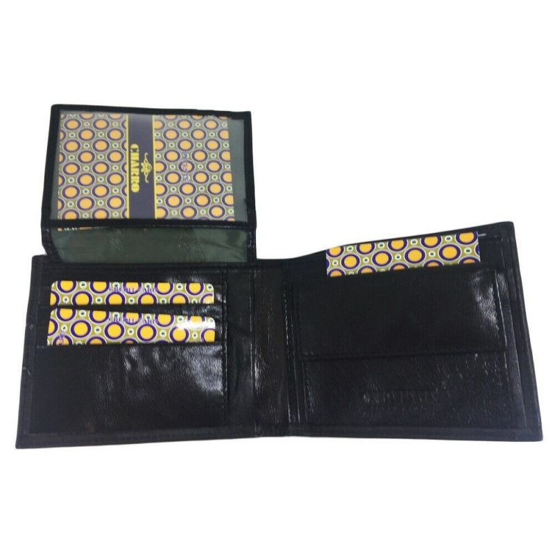 CHARRO Portafoglio uomo NERO carte credito CHARRO banconote antifur...