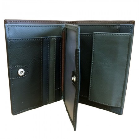 Portafoglio uomo carte di credito portamonete banconote NERO o MARRONE documenti 81006 Angel