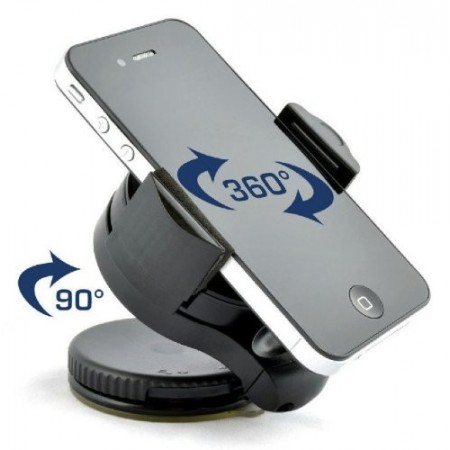 SUPPORTO PER AUTO A VENTOSA ORIENTABILE 360° UNIVERSALE samsung, htc, apple, nokia, sony, lg