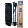 Cavalletto Treppiede fotocamera videocamera alluminino TRIPOD con custodia e livella - 134,5 CM