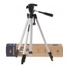 Cavalletto Treppiede fotocamera videocamera alluminino TRIPOD con custodia e livella - 134,5 CM