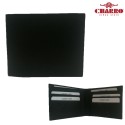 Portafoglio uomo NERO carte credito tessere CHARRO banconote 12-077 sottile