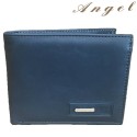 Portafoglio uomo NERO BLU carte Angel banconote 81002 tessere documenti sottile