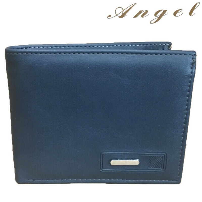 ANGEL Portafoglio uomo NERO BLU carte Angel banconote 81002 tessere...
