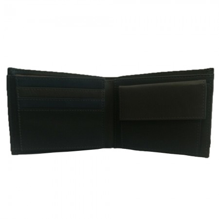 Portafoglio uomo NERO BLU carte Angel banconote 81002 tessere documenti sottile