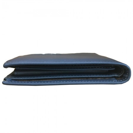 Portafoglio uomo NERO BLU carte Angel banconote 81002 tessere documenti sottile