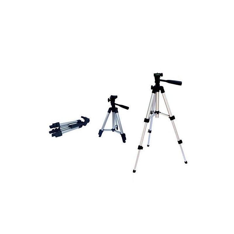 Cavalletto Treppiede fotocamera videocamera alluminino TRIPOD con custodia e livella - 102 CM