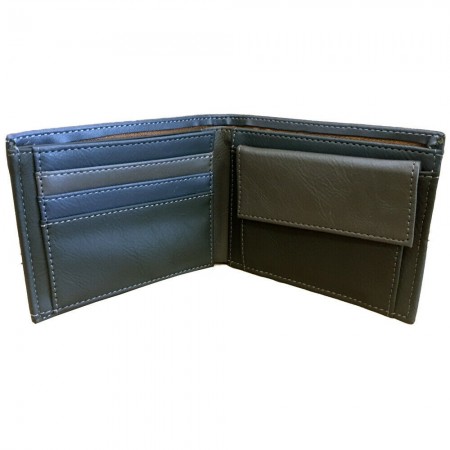 Portafoglio uomo NERO BLU carte Angel banconote 81002 tessere documenti sottile