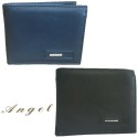Portafoglio uomo NERO BLU carte Angel banconote 81002 tessere documenti sottile