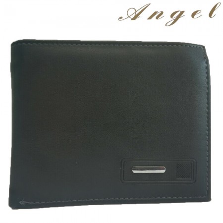 Portafoglio uomo NERO BLU carte Angel banconote 81002 tessere documenti sottile