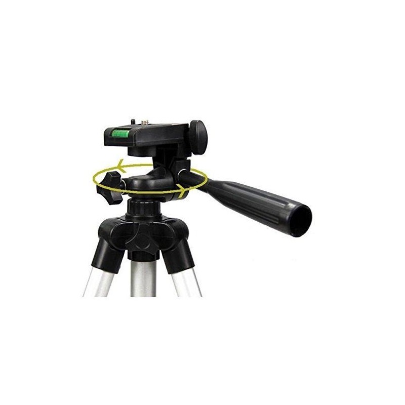 Cavalletto Treppiede fotocamera videocamera alluminino TRIPOD con custodia e livella - 102 CM