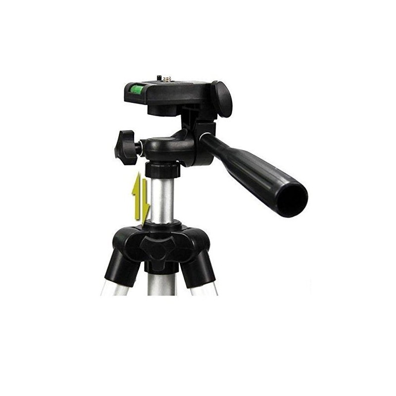 Cavalletto Treppiede fotocamera videocamera alluminino TRIPOD con custodia e livella - 102 CM