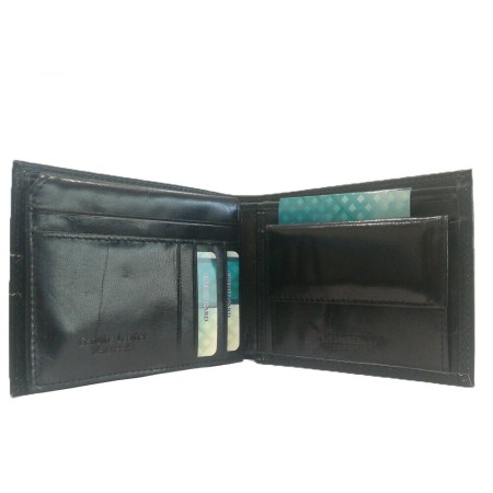 Portafoglio uomo NERO carte monete CHARRO banconote documenti 942250 vera pelle