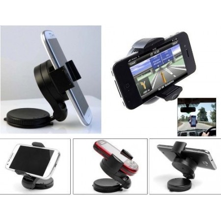 SUPPORTO PER AUTO A VENTOSA ORIENTABILE 360° UNIVERSALE samsung, htc, apple, nokia, sony, lg