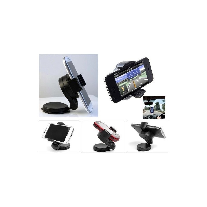 SUPPORTO PER AUTO A VENTOSA ORIENTABILE 360° UNIVERSALE samsung, htc, apple, nokia, sony, lg