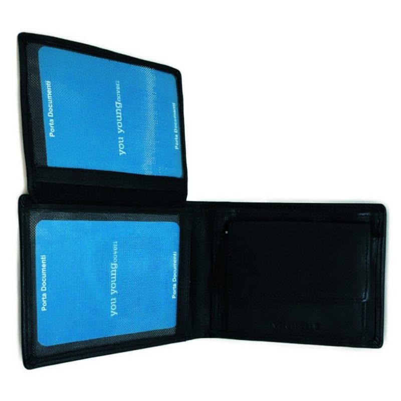 COVERI COLLECTION Portafoglio uomo NERO carte monete COVERI bancono...