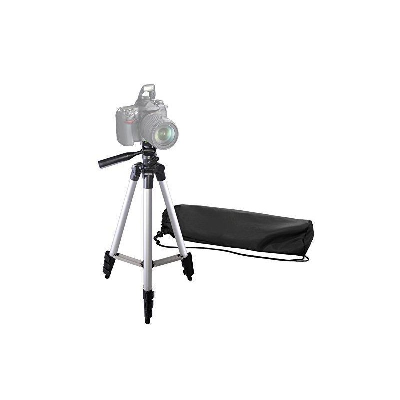 Cavalletto Treppiede fotocamera videocamera alluminino TRIPOD con custodia e livella - 102 CM
