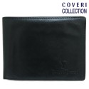 Portafoglio uomo NERO carte monete COVERI banconote documenti 8866 vera pelle