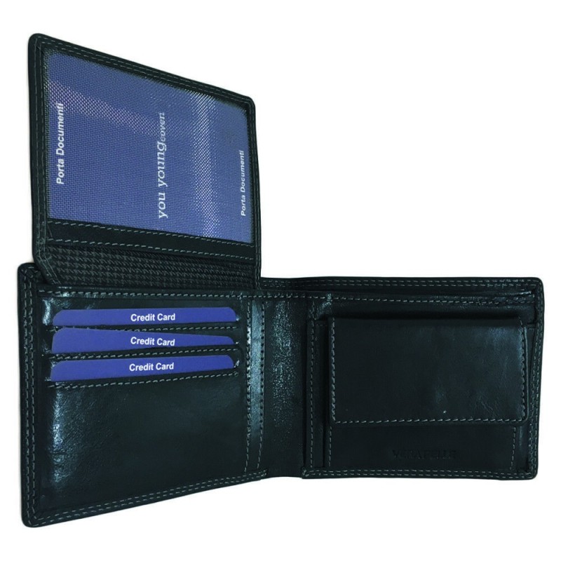 COVERI COLLECTION Portafoglio uomo NERO o MARRONE carte COVERI banc...