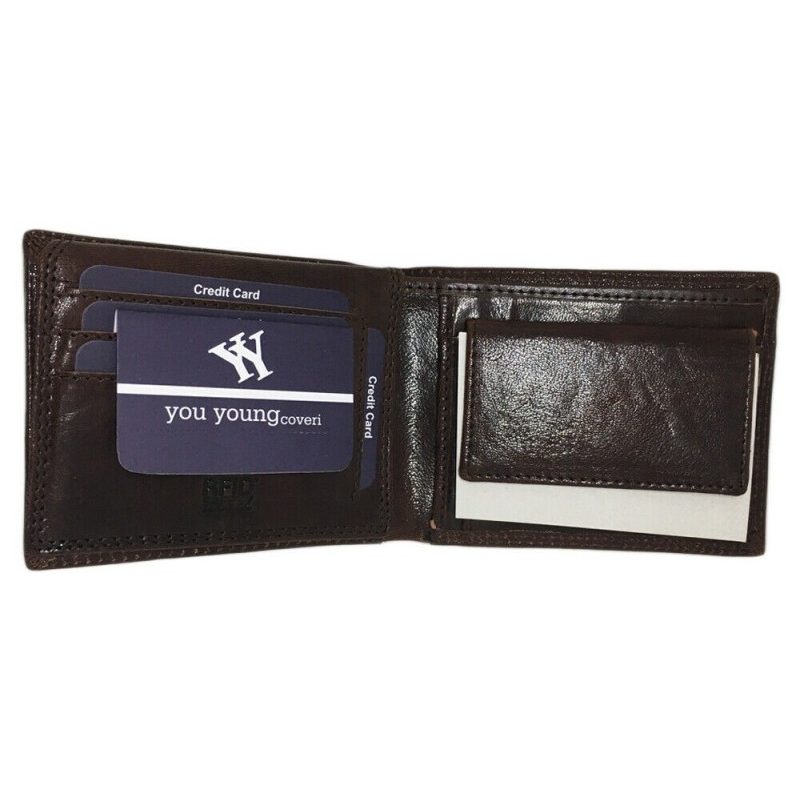 COVERI COLLECTION Portafoglio uomo NERO o MARRONE carte COVERI banc...