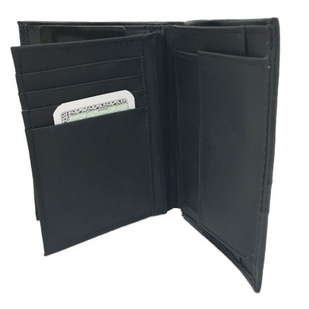 Portafoglio uomo NERO carte tessere portamonete banconote documenti 8105 Angel